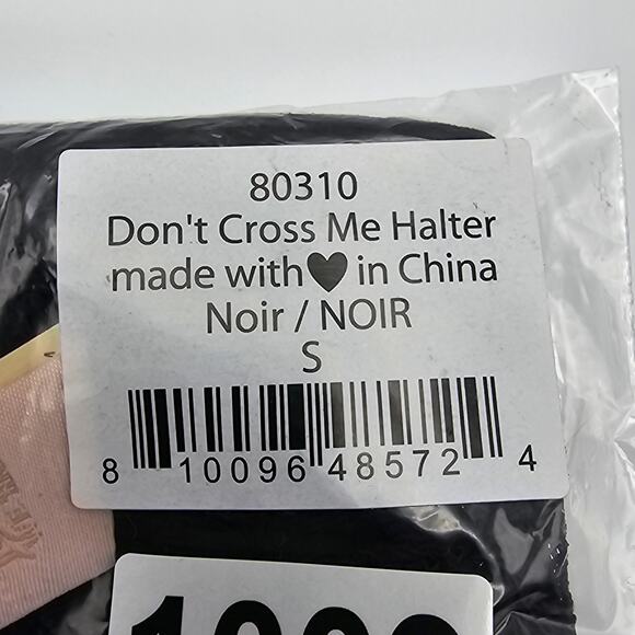 Free people We Are HAH Womans size S Don't Cross Me Halter Bralette Black NEW - Picture 7 of 8